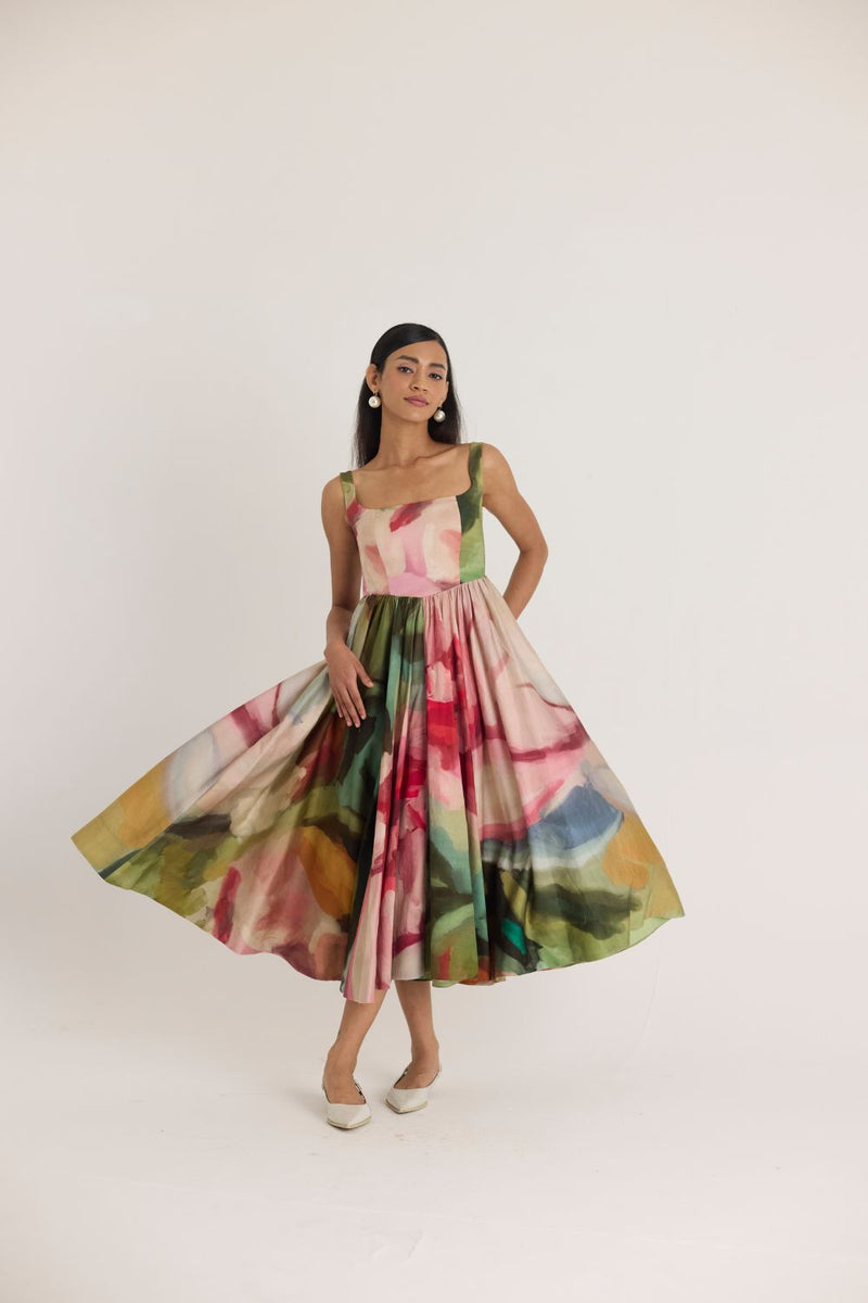 TILLY CHERRY DRESS satin by Yam in multi color for women Worldwide