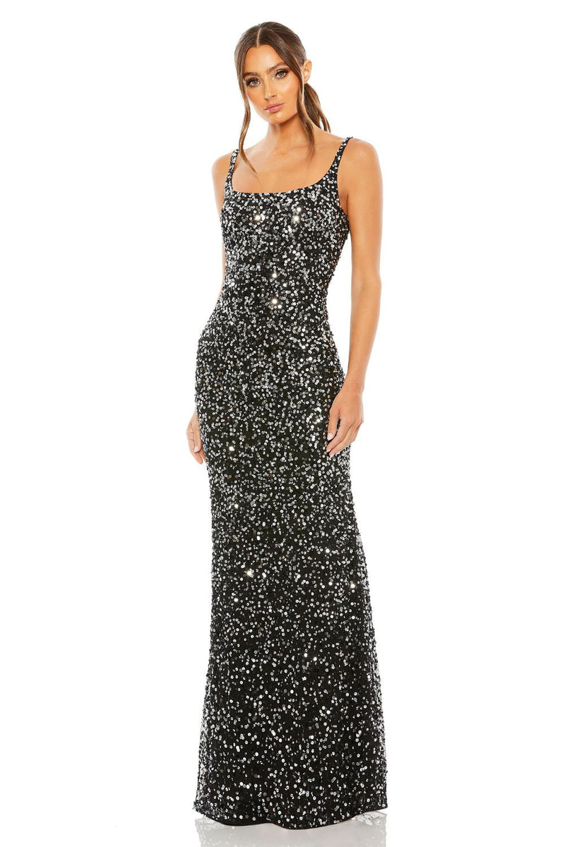 10705-Slip Gown by Mac Duggal in black color for women Worldwide