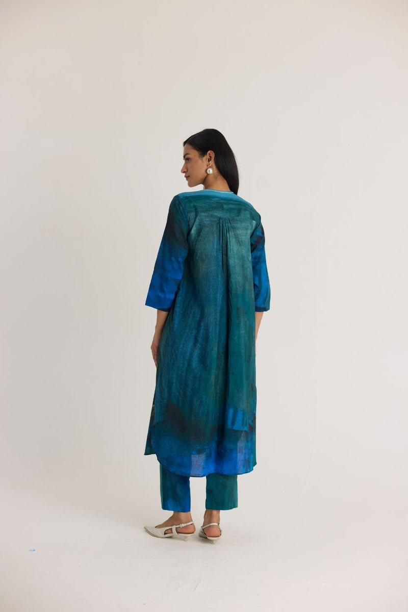 DILLY DALLY LONG KURTA SET cotton by Yam in multi color for women Worldwide