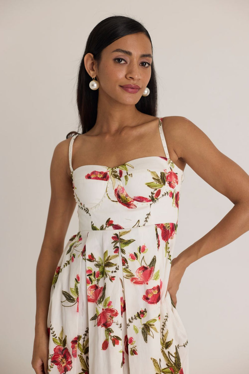 ROSITA BRALETTE DRESS satin by Yam in white color for women Worldwide