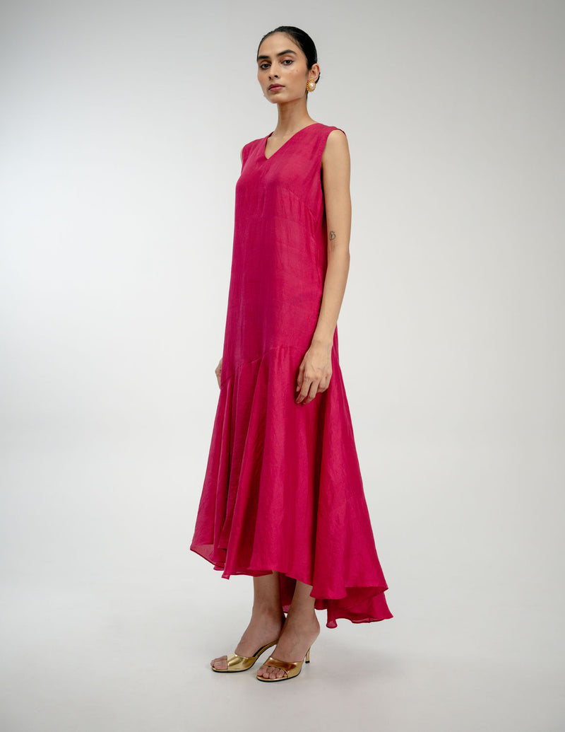 Found Again Set mulberry silk dress by Ode to Odd in pink for women Worldwide