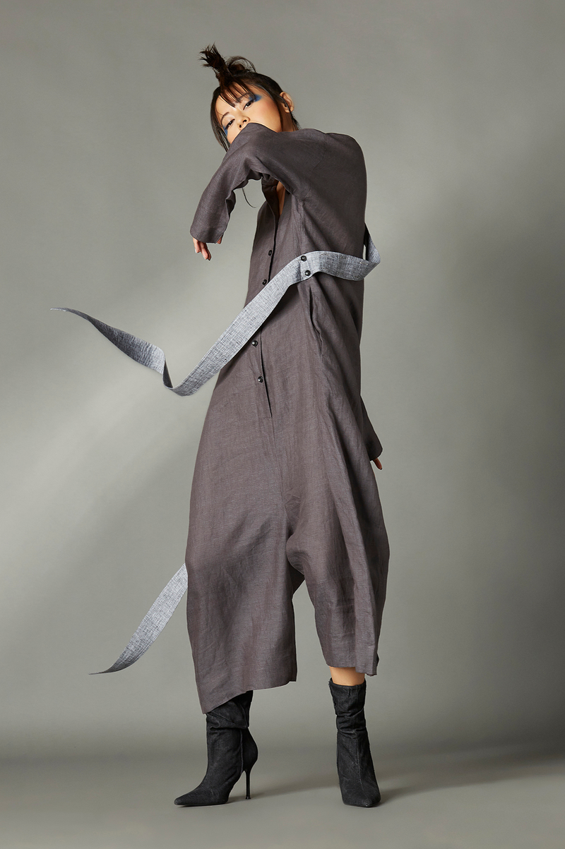 Aella Jumpsuit by Chola in grey color for women Worldwide