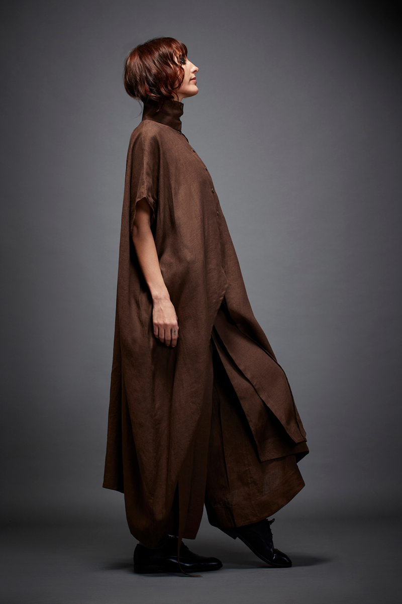 LULU SHIRT IN BROWN by Chola in brown color for women Worldwide