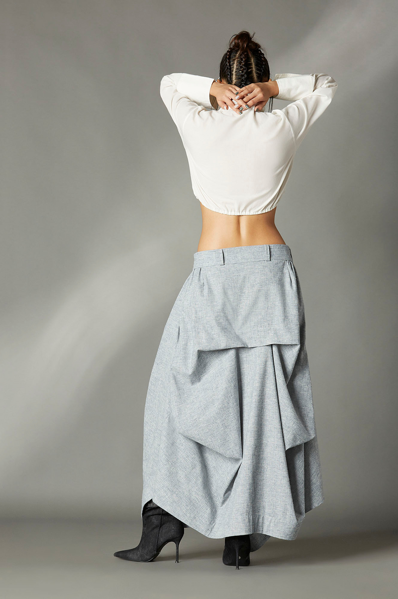 Lila Skirt cotton by Chola in blue color for women Worldwide