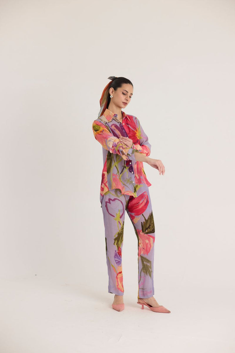 DOLLY PURPLE CO-ORD SET mul by Yam in multi color for women Worldwide