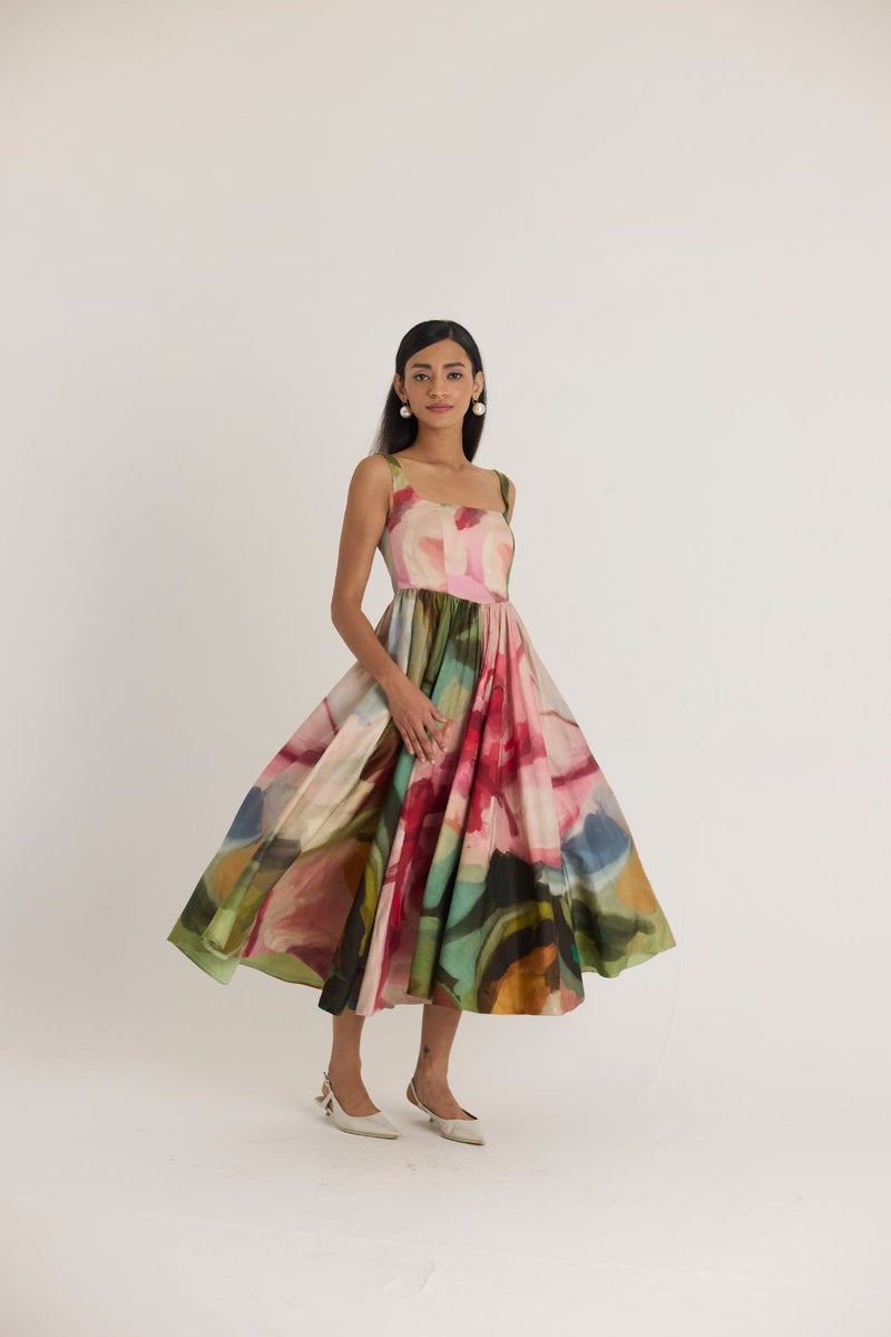 TILLY CHERRY DRESS satin by Yam in multi color for women Worldwide