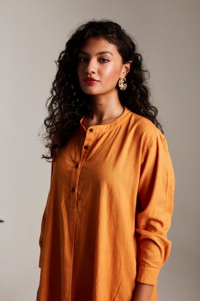 Mango Co-Linen Round Hem Kurta