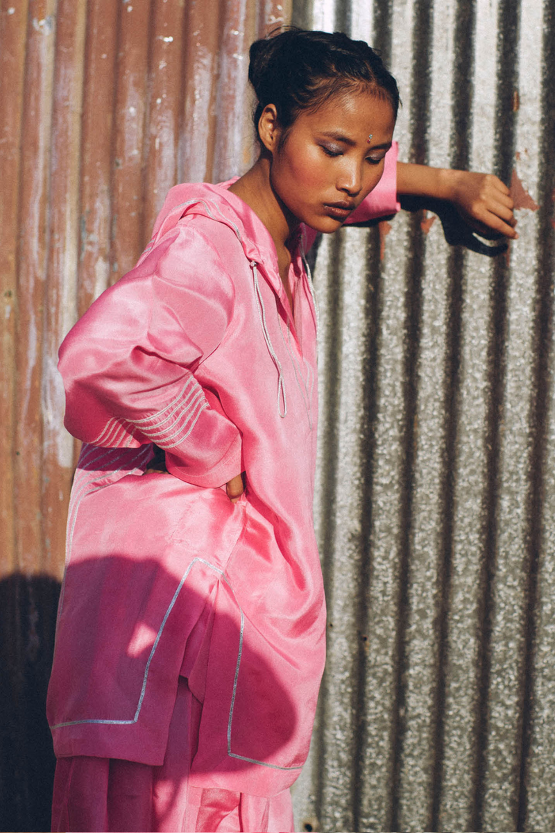 MUKTA HOOD SALWAR SET silk by Ituvana for women Worldwide