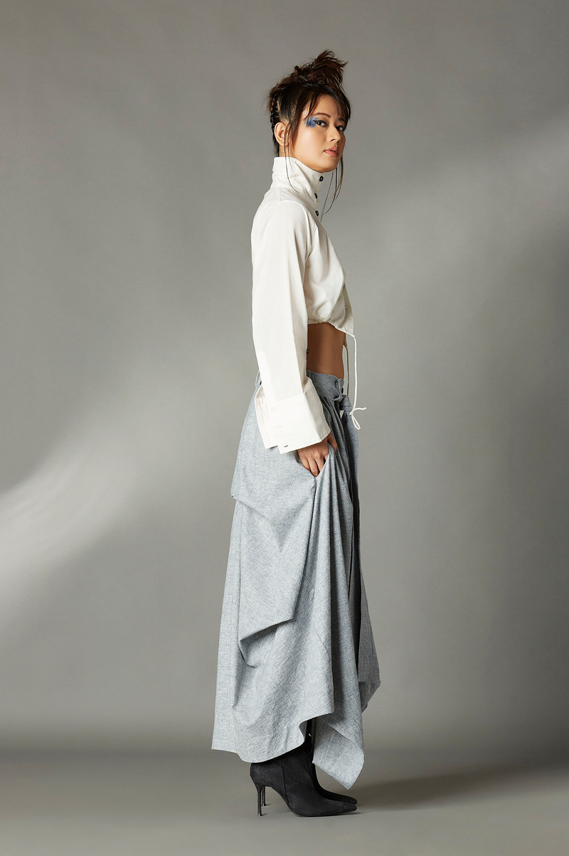 Lila Skirt cotton by Chola in blue color for women Worldwide