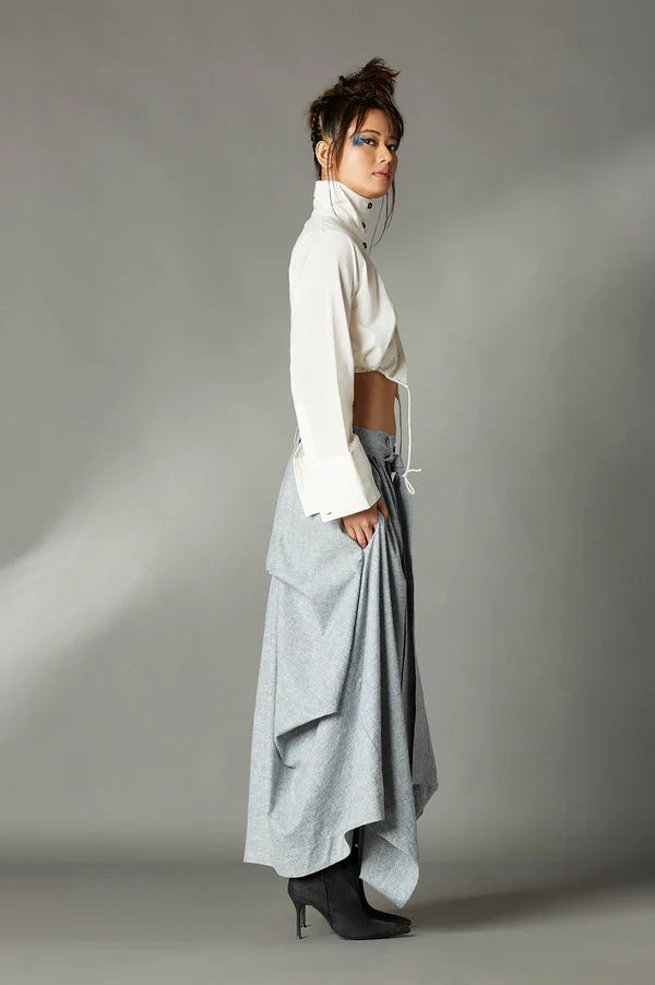 Milena Shirt in White cotton by Chola in white color for women Worldwide