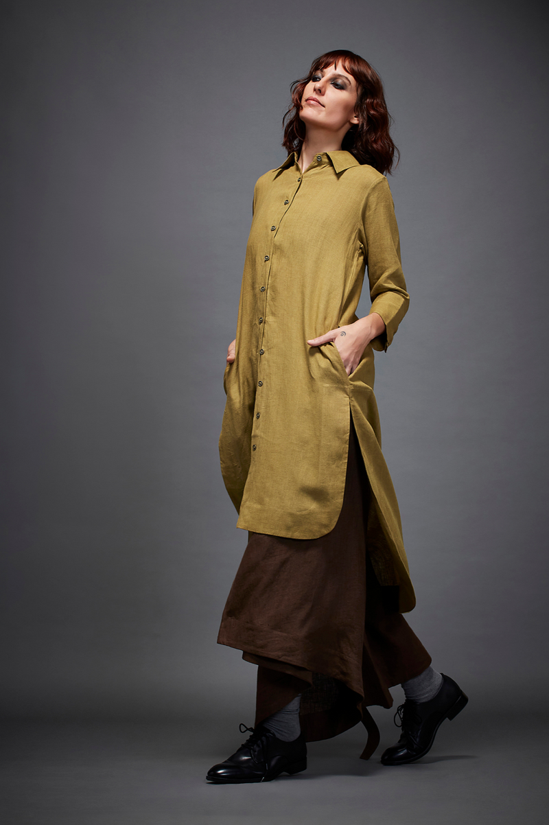 LEXIS SHIRT by Chola in olive color for women Worldwide