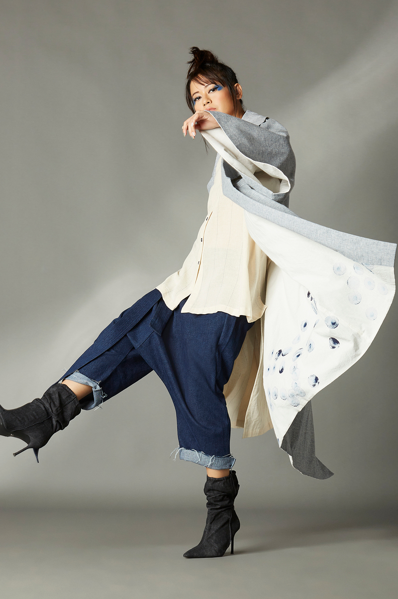 Knox Jacket cotton by Chola in blue color for women Worldwide