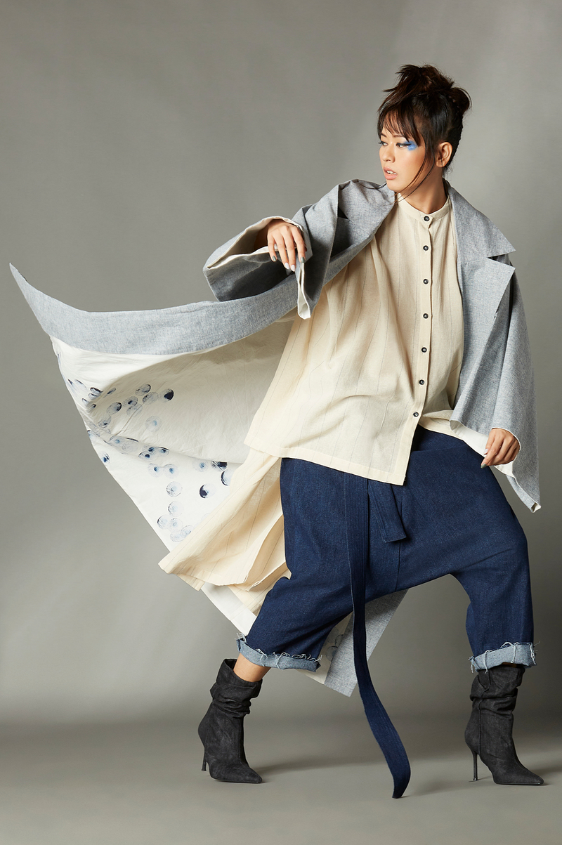 Knox Jacket cotton by Chola in blue color for women Worldwide
