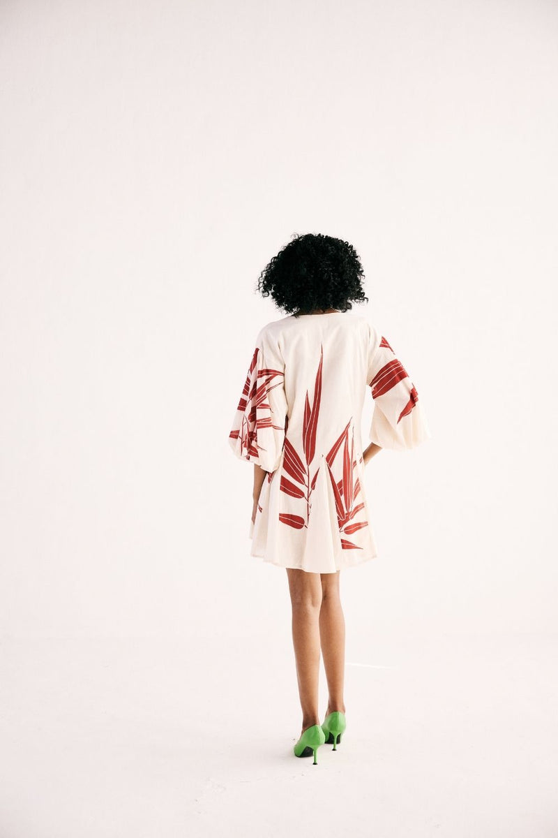 GARNET GROVE DRESS cotton by Khara Kapas in white for women Worldwide