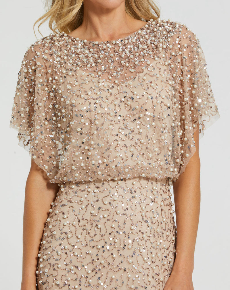 MD-14523 Aline Gown-Beige by Mac Duggal in beige color for women Worldwide