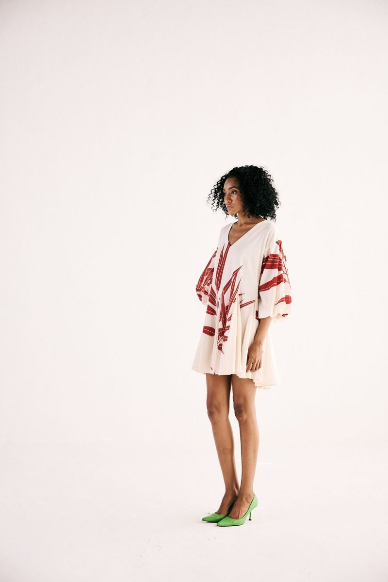 GARNET GROVE DRESS cotton by Khara Kapas in white for women Worldwide