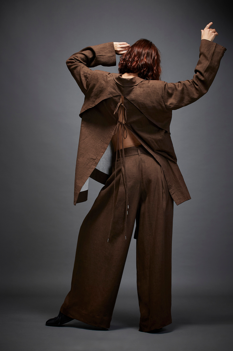 JOAN JACKET by Chola in brown color for women Worldwide