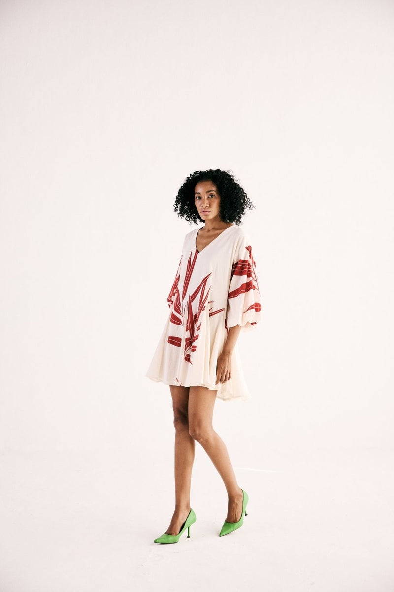 GARNET GROVE DRESS cotton by Khara Kapas in white for women Worldwide