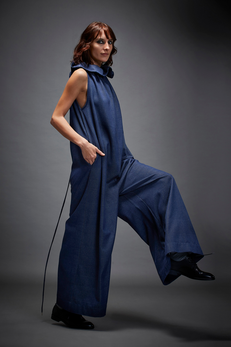 JUDE JUMPSUIT by Chola in blue color for women Worldwide