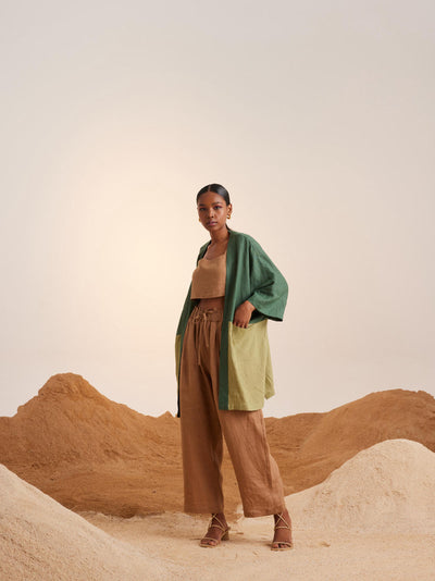 June Cape Set (3 pcs)-Fern-Macha & Sand