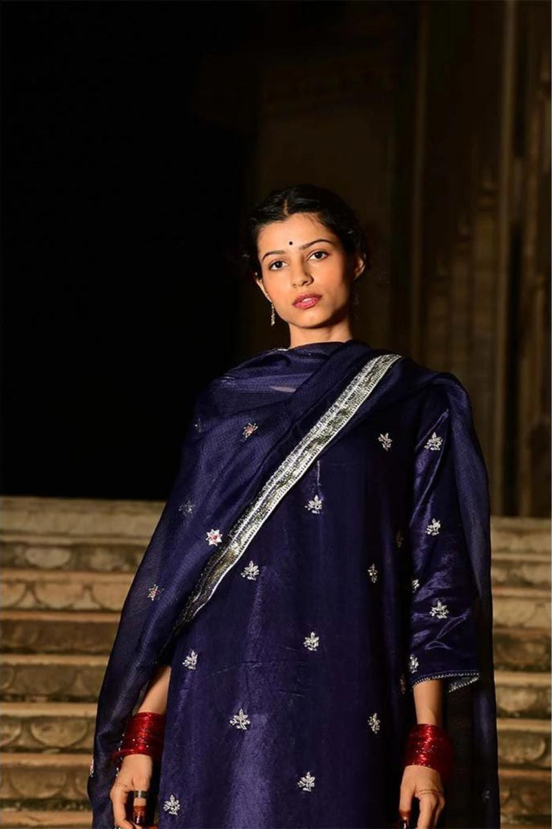 Neelamani Kurta Set by Tokree in blue color for women Worldwide