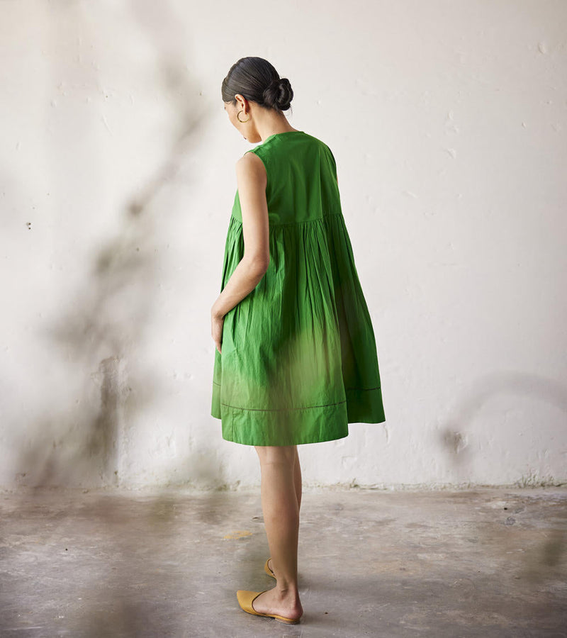 Kiwi Dress poplin Dress by Khara Kapas in green for women Worldwide
