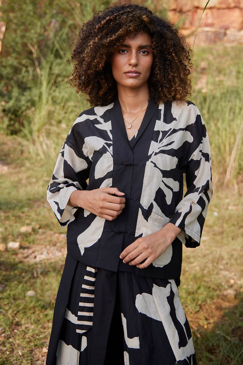 Dazed Trance Top Top & Tunics by Khara Kapas in black for women Worldwide