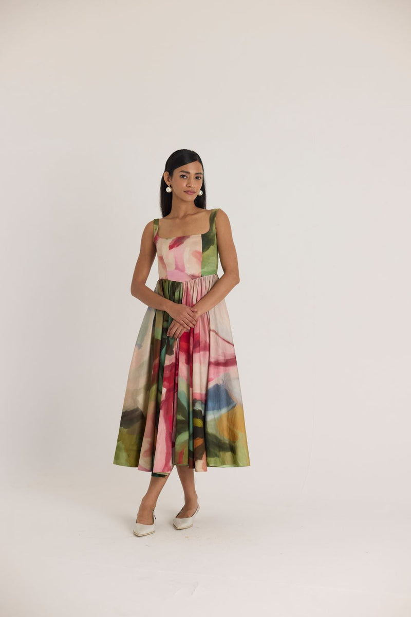 TILLY CHERRY DRESS satin by Yam in multi color for women Worldwide