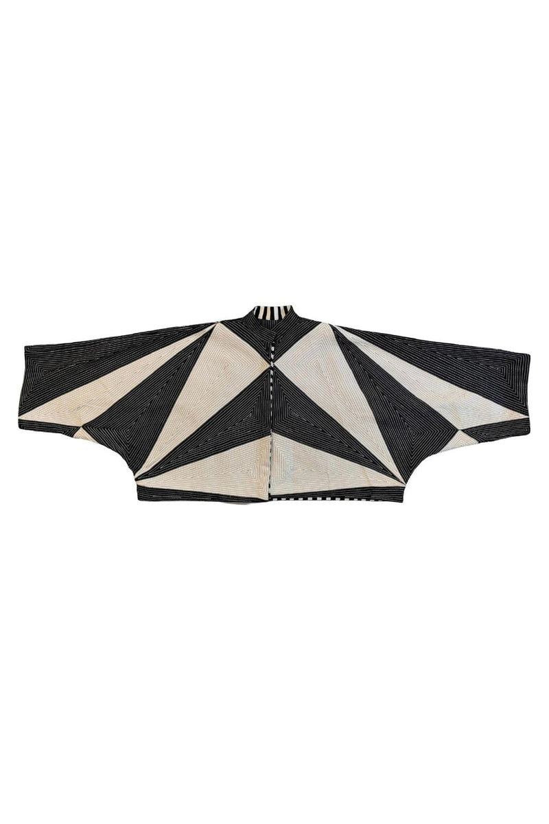 Unisex Tri Crop Moma cotton by Ka-Sha in black color for women Worldwide