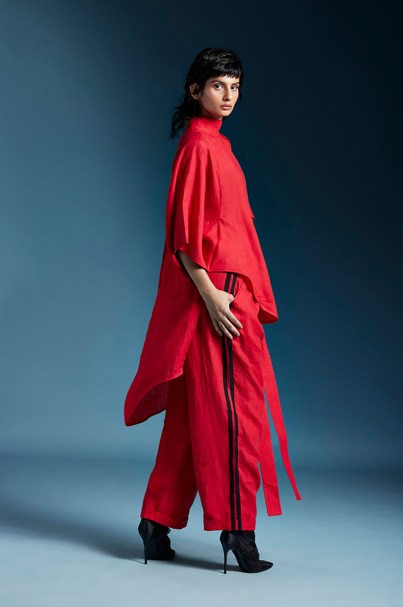 Elliot Shirt-Red by Chola in red color for women Worldwide