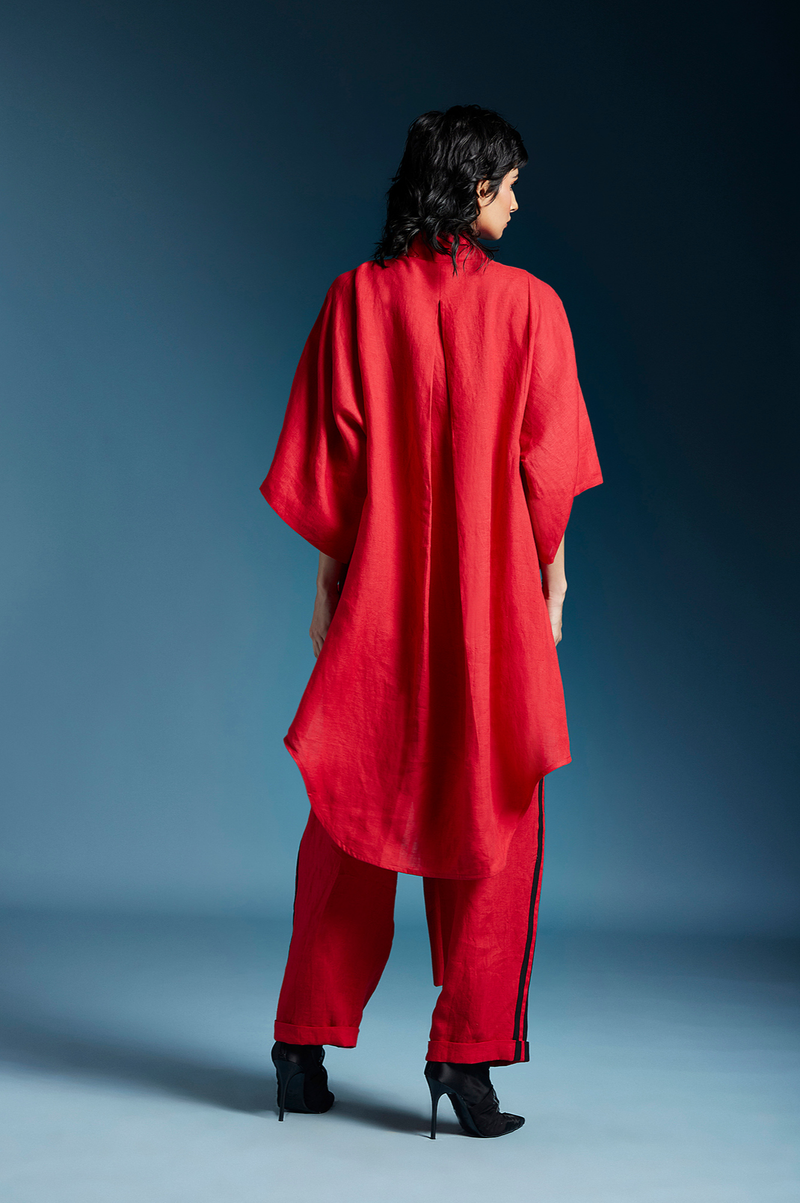 Elliot Shirt-Red by Chola in red color for women Worldwide