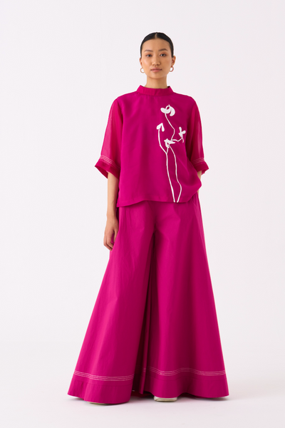 POPPY TOP-FUSCHIA