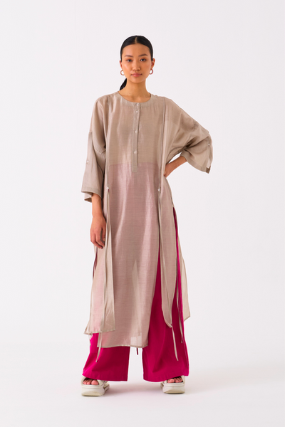 PANELLED TUNIC-ASH GREY