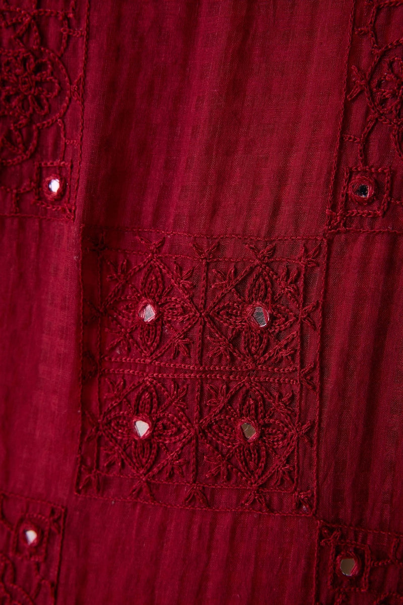Aleksey Pink Checks Handwoven Dress