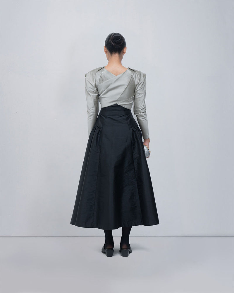Soraya Dress viscose by Leh Studios in silver, black for women Worldwide