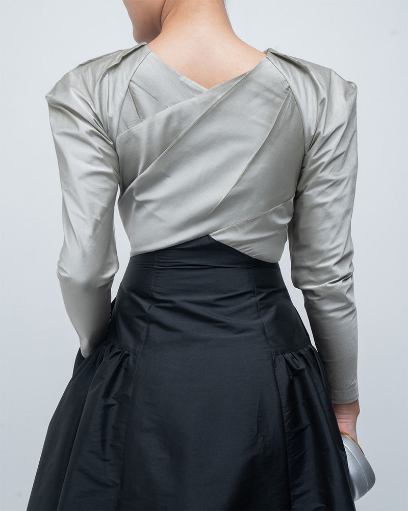 Soraya Dress viscose by Leh Studios in silver, black for women Worldwide