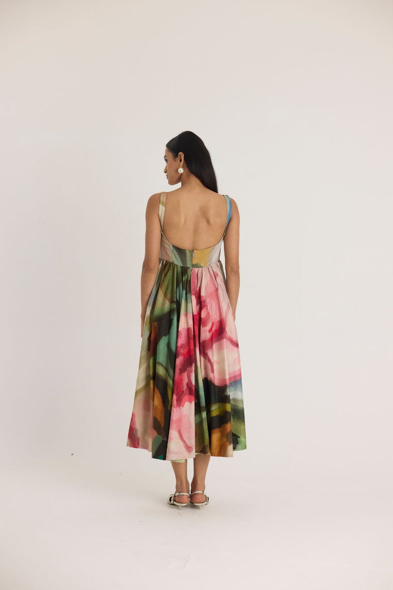 TILLY CHERRY DRESS satin by Yam in multi color for women Worldwide