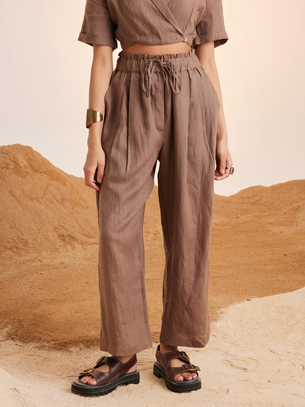 Drawstring Pants -Ash