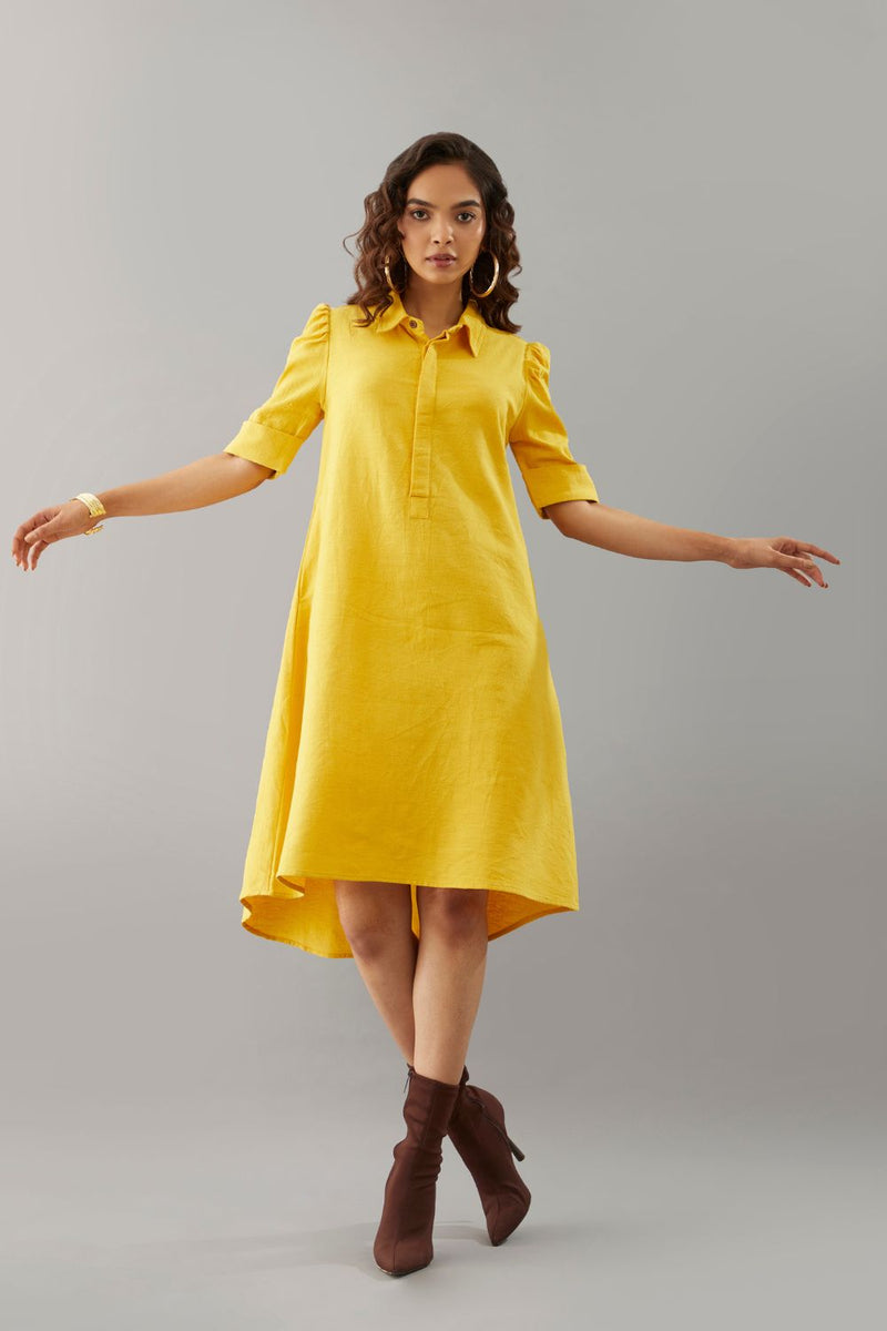 Amur Puffed sleeves Dress cotton by Moborr for women Worldwide