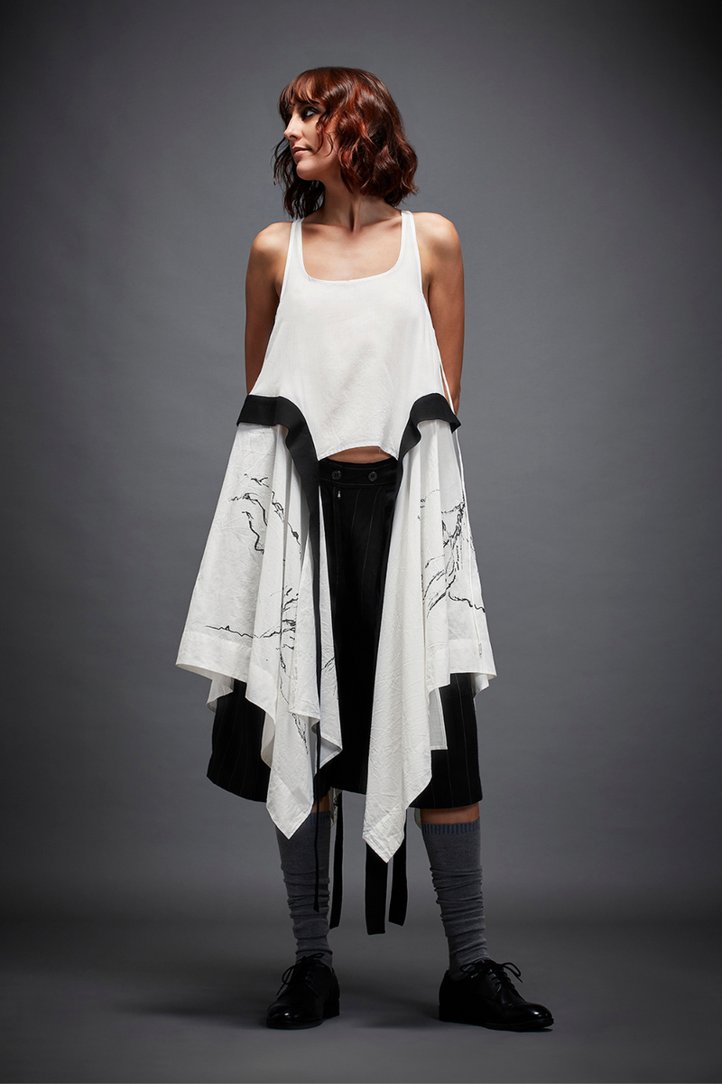 TRINITY TOP cotton by Chola in white color for women Worldwide