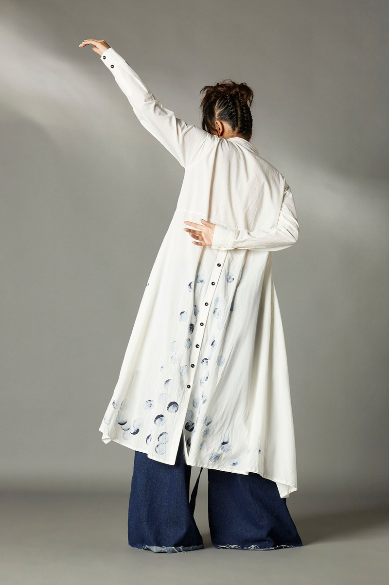 Elvira Hand Painted Shirt cotton by Chola in white color for women Worldwide