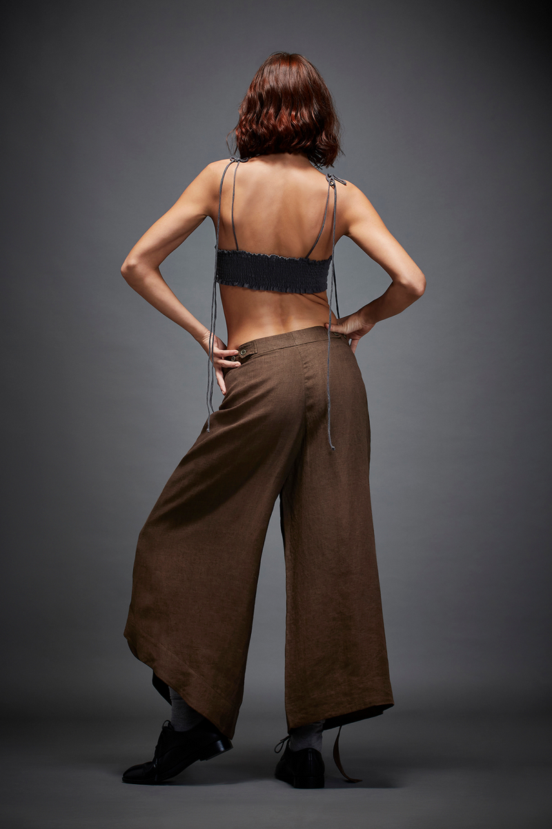 EDITH TROUSER by Chola in brown color for women Worldwide