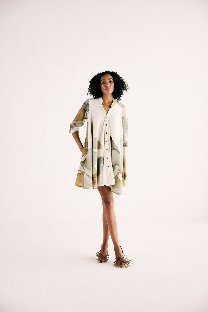 JADE SWING DRESS cotton by Khara Kapas for women Worldwide