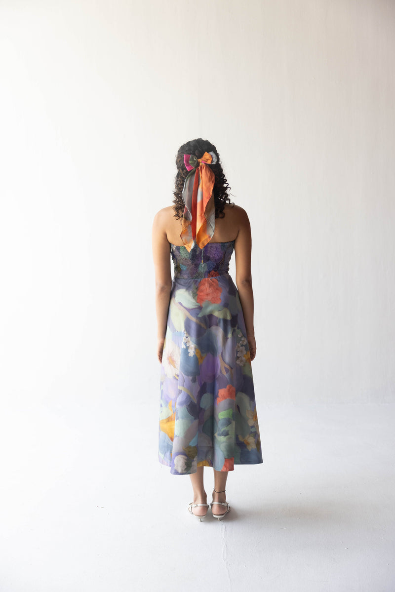 BLUEBERRY GROVE DRESS by Yam in blue color for women Worldwide