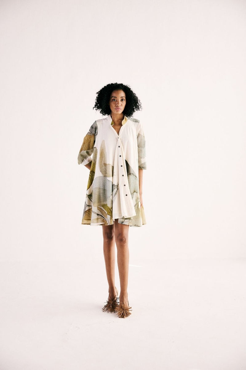 JADE SWING DRESS cotton by Khara Kapas for women Worldwide