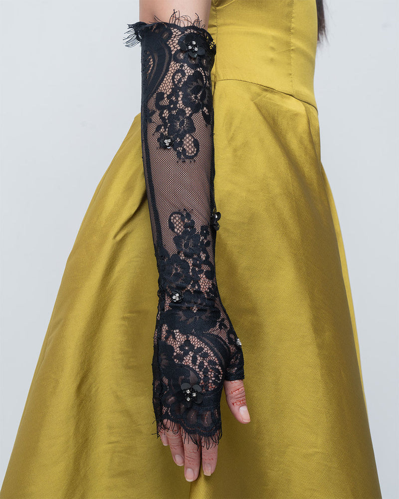 Lucile Dress viscose by Leh Studios in black, green for women Worldwide