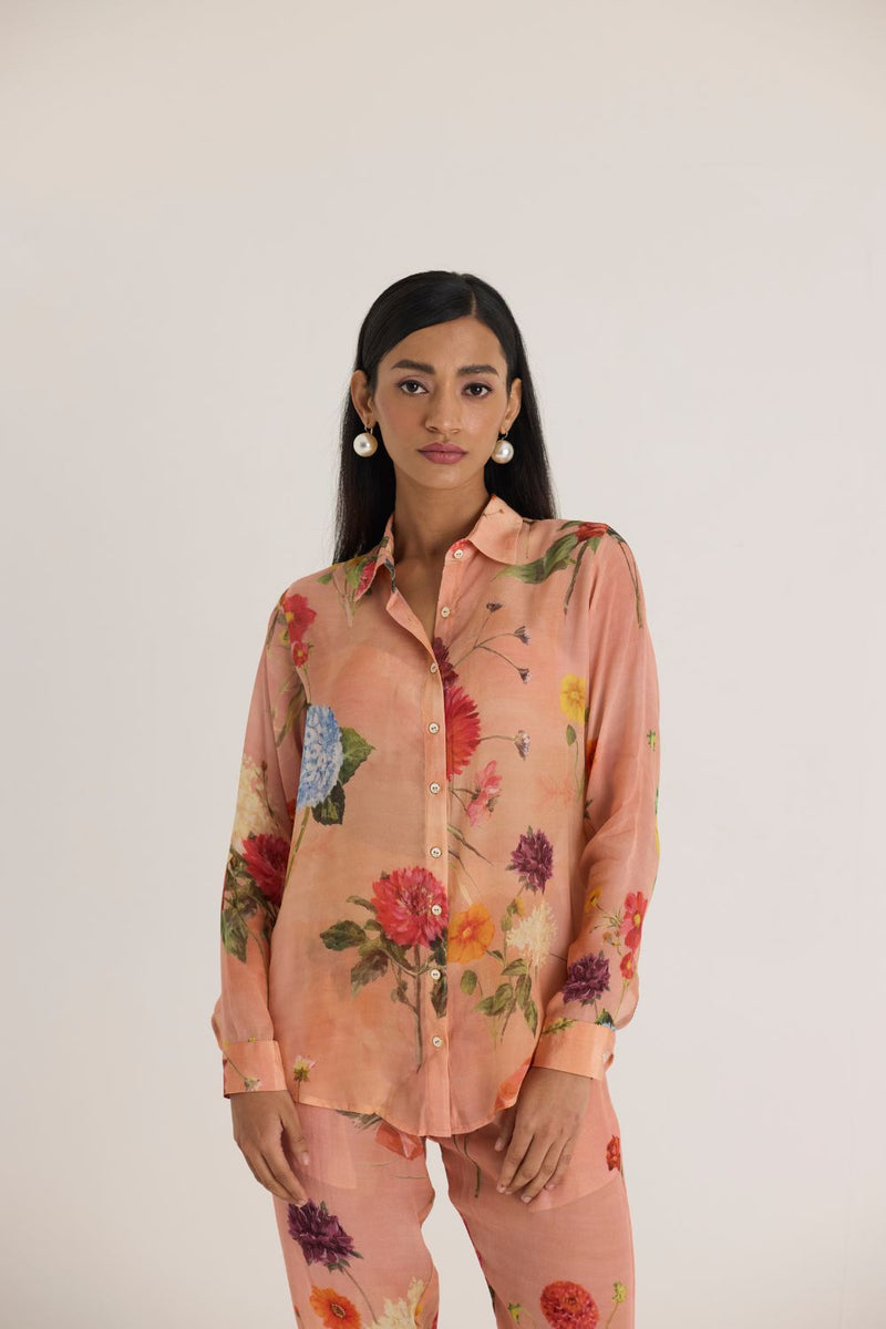 BUTTERCUP CO-ORD SET by Yam in peach color for women Worldwide