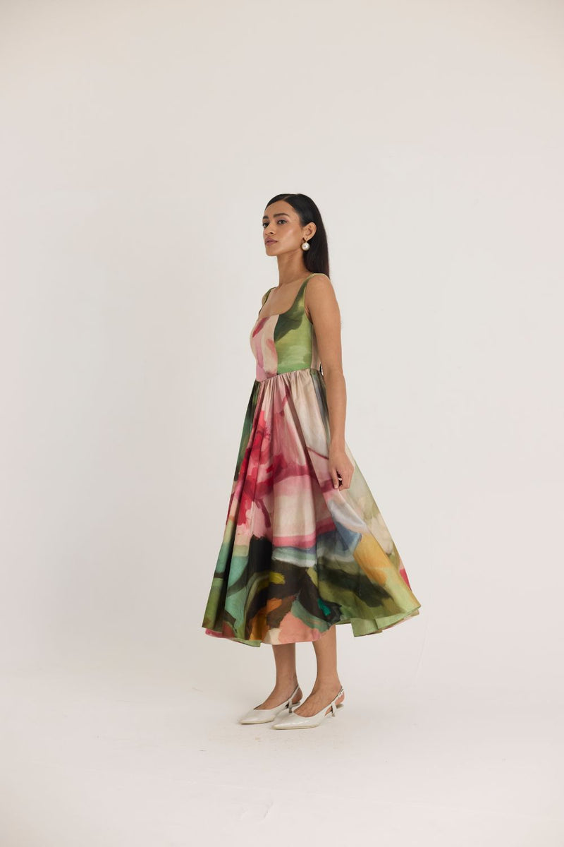 TILLY CHERRY DRESS satin by Yam in multi color for women Worldwide