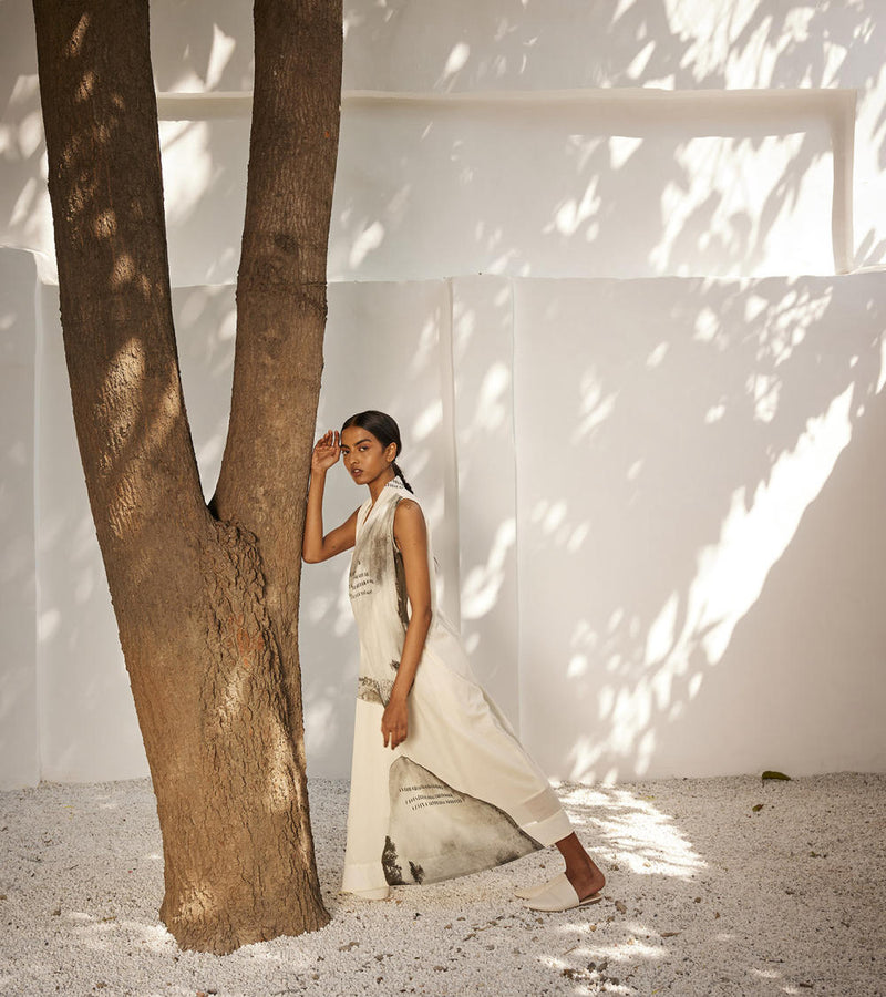Starry light dress Dress by Khara Kapas in white for women Worldwide
