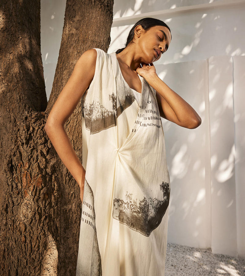 Starry light dress Dress by Khara Kapas in white for women Worldwide